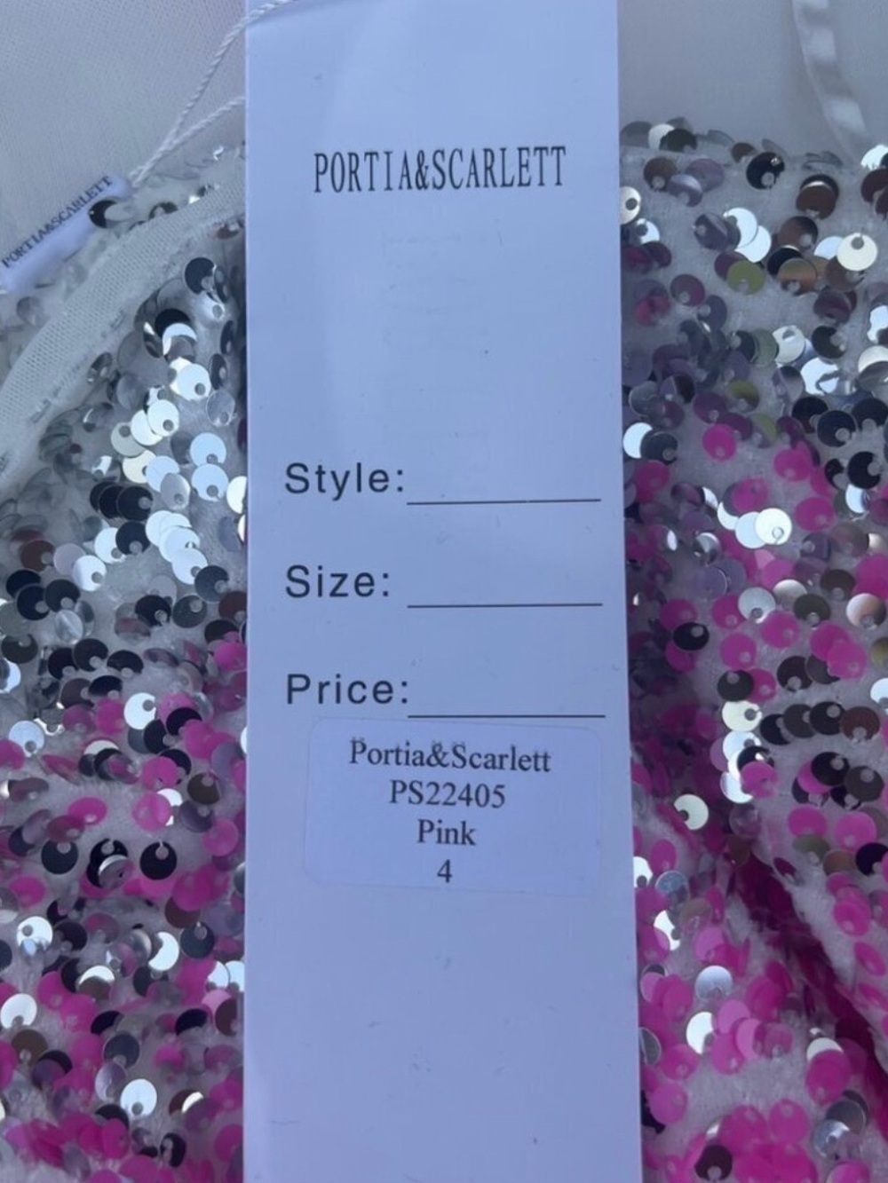 Portia and Scarlett Pink Sequin V-Neck Bodycon Dress - Picture 6 of 6